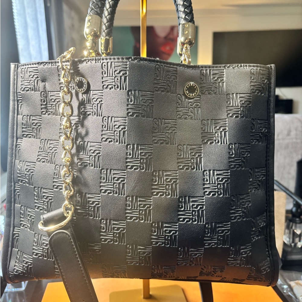 Black Embossed Tote Bag